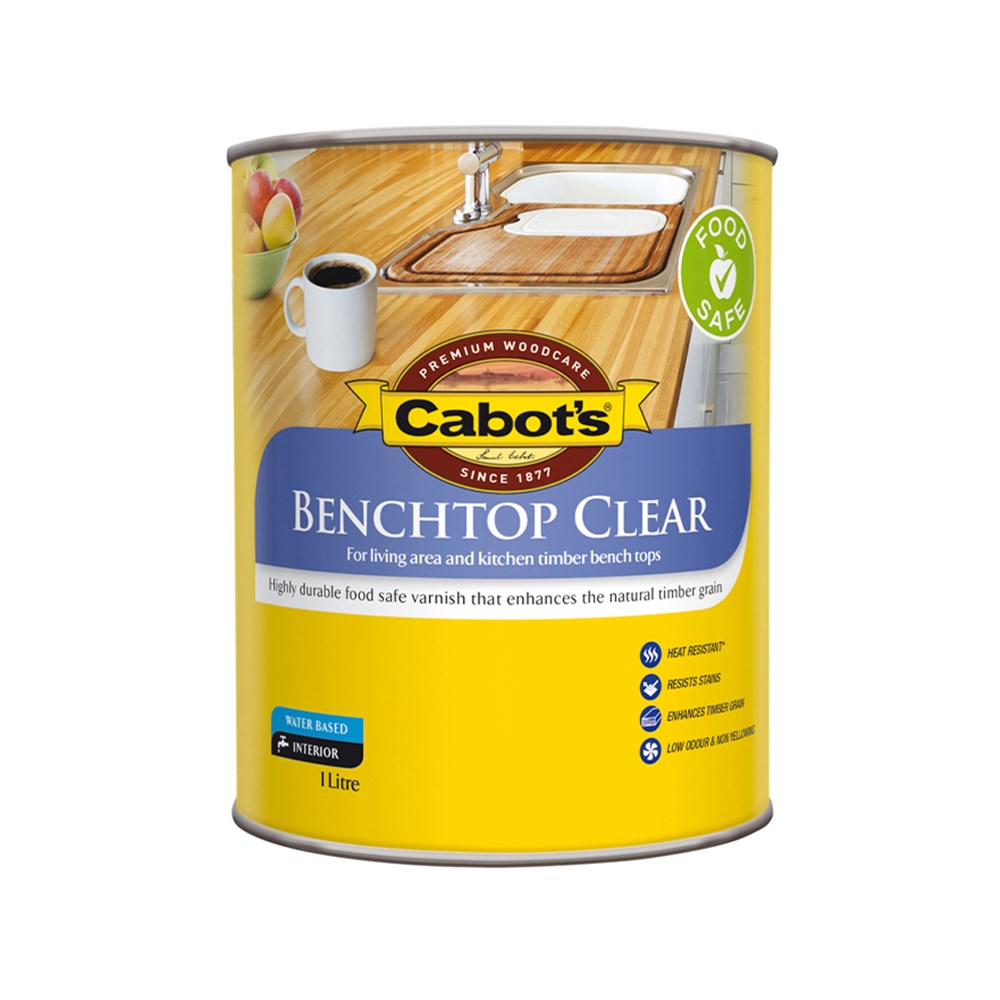 Cabot's Benchtop Clear Timber Finish Satin 1L